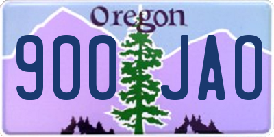 OR license plate 900JAO