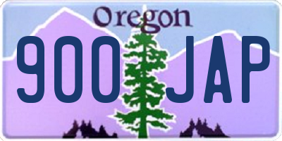 OR license plate 900JAP