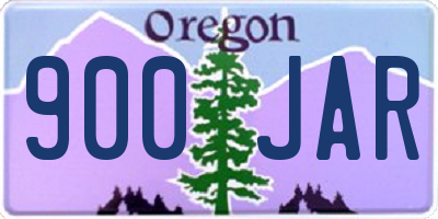 OR license plate 900JAR
