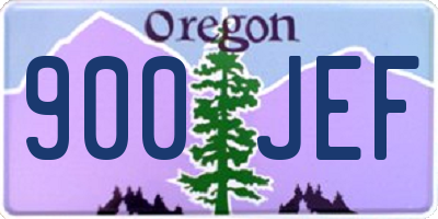 OR license plate 900JEF