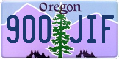 OR license plate 900JIF