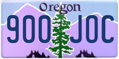 OR license plate 900JOC