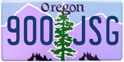 OR license plate 900JSG