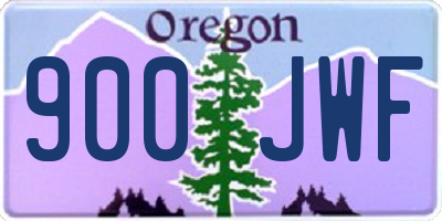 OR license plate 900JWF