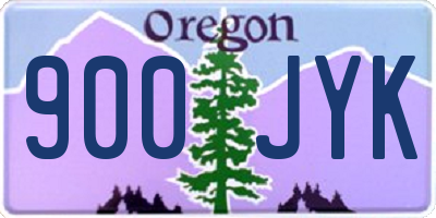 OR license plate 900JYK
