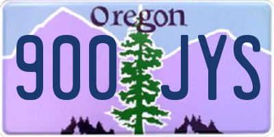 OR license plate 900JYS