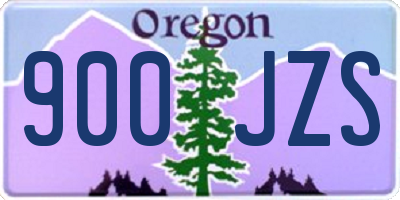 OR license plate 900JZS