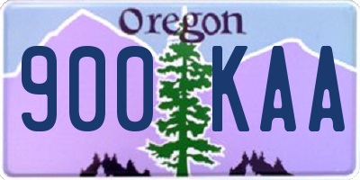 OR license plate 900KAA