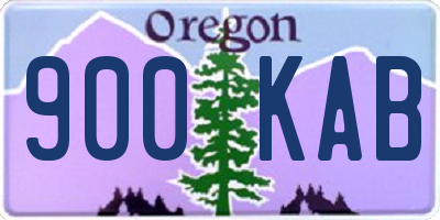 OR license plate 900KAB