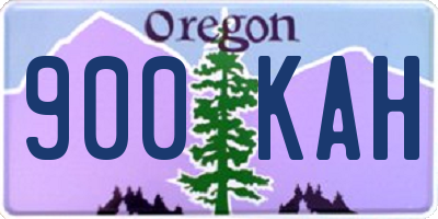 OR license plate 900KAH