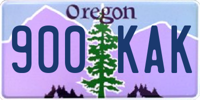 OR license plate 900KAK