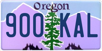 OR license plate 900KAL