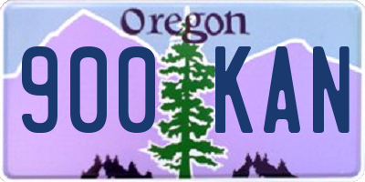 OR license plate 900KAN