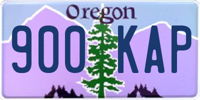 OR license plate 900KAP