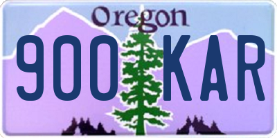 OR license plate 900KAR