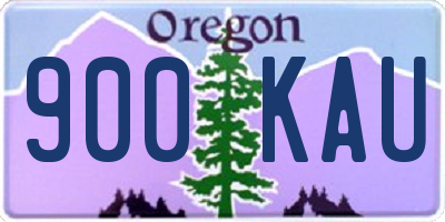 OR license plate 900KAU