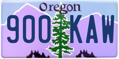 OR license plate 900KAW