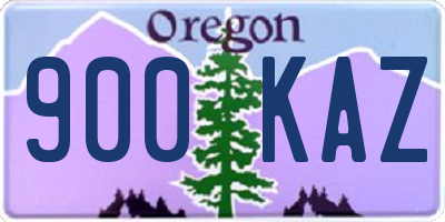 OR license plate 900KAZ