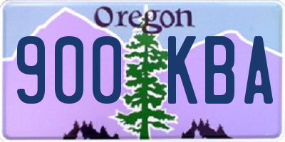 OR license plate 900KBA