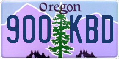OR license plate 900KBD