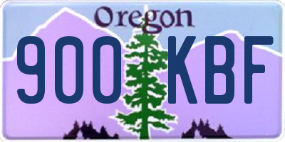 OR license plate 900KBF