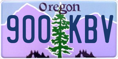 OR license plate 900KBV