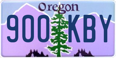 OR license plate 900KBY