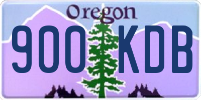 OR license plate 900KDB