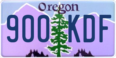 OR license plate 900KDF