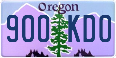 OR license plate 900KDO