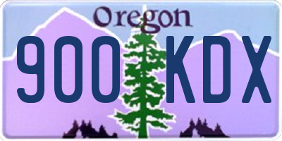 OR license plate 900KDX