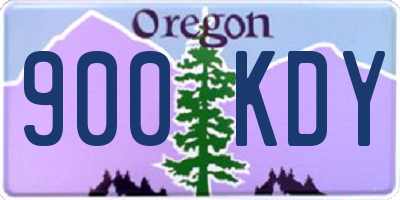 OR license plate 900KDY