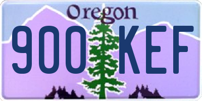 OR license plate 900KEF