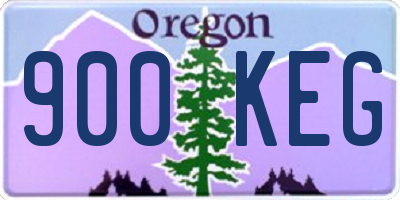 OR license plate 900KEG