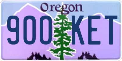 OR license plate 900KET