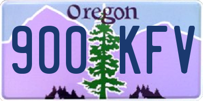 OR license plate 900KFV