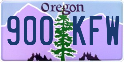 OR license plate 900KFW