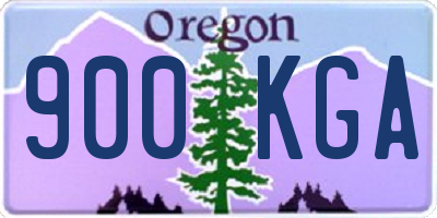 OR license plate 900KGA