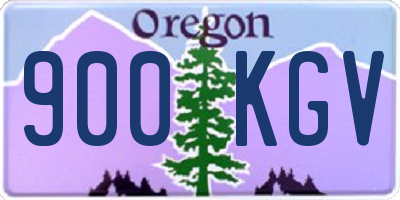 OR license plate 900KGV