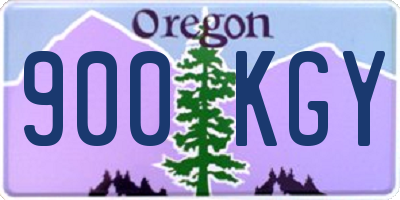 OR license plate 900KGY