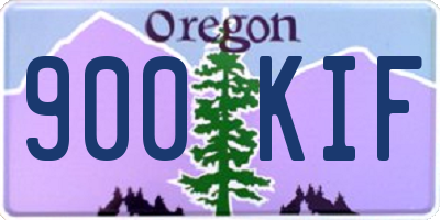 OR license plate 900KIF