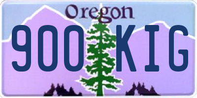 OR license plate 900KIG