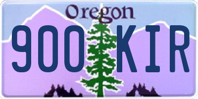 OR license plate 900KIR