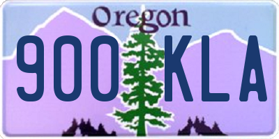 OR license plate 900KLA