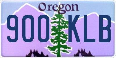 OR license plate 900KLB