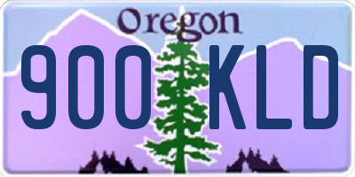 OR license plate 900KLD