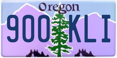 OR license plate 900KLI