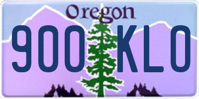 OR license plate 900KLO