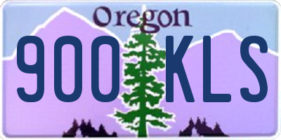 OR license plate 900KLS