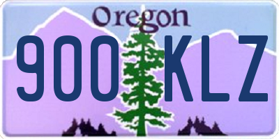 OR license plate 900KLZ